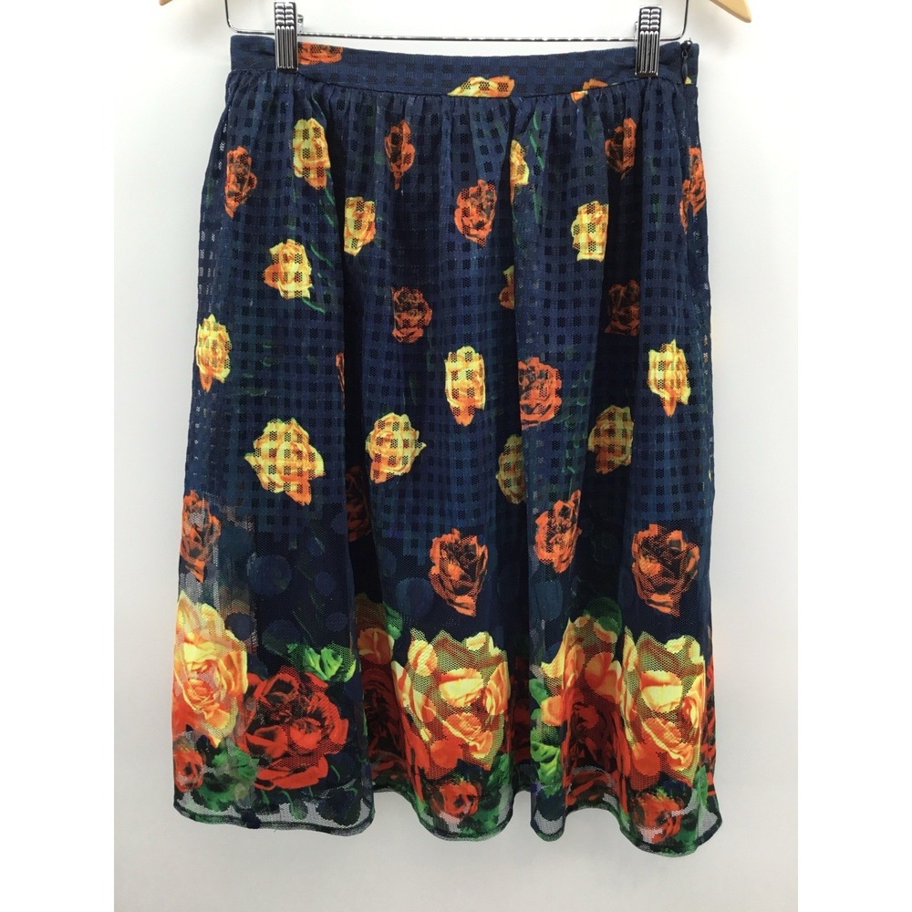 Anthropologie Sunday in Brooklyn Summer Bouquet Mesh Elastic Waist Skirt JJ31